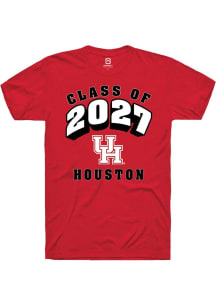 Summit Sportswear Houston Cougars Red Class of 2027 Short Sleeve T Shirt
