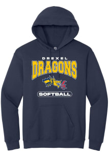 Summit Sportswear Drexel Dragons Mens Navy Blue Softball Long Sleeve Hoodie