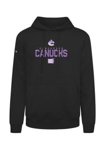 Levelwear Vancouver Canucks Mens Black Podium Carve Long Sleeve Hoodie