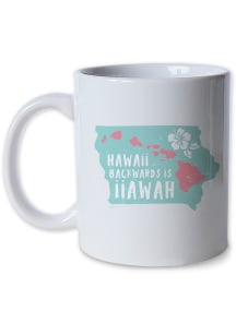 Iowa Hawaii Backward 11 oz Ceramic Mug - Green