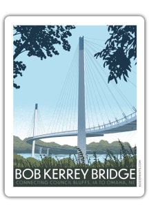 Omaha Bob Kerry Bridge Stickers - Blue
