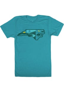Bozz Prints North Carolina Teal Layers Short Sleeve T Shirt