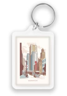 Chicago Loop Keychain - White