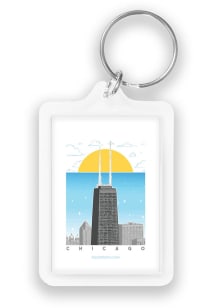 Chicago Lakeview Keychain - White