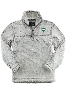 Wayne State Warriors Womens Grey Sherpa Qtr Zip