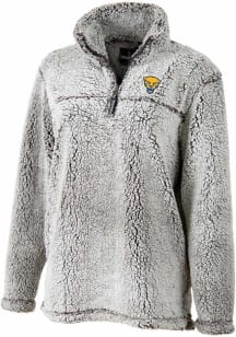 Pitt Panthers Womens Grey Sherpa Qtr Zip