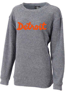 Detroit Womens Navy Blue Script Crew Sweatshirt
