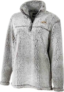 Western Michigan Broncos Womens Grey Sherpa Qtr Zip