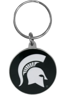 Michigan State Spartans Carved Metal Keychain - Green