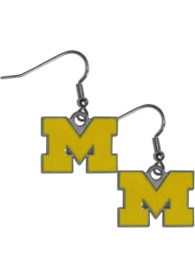 Michigan Wolverines Logo Dangler Womens Earrings