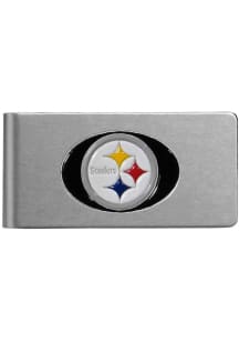 Pittsburgh Steelers Brushed Metal Mens Money Clip