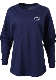 Penn State Nittany Lions Womens Navy Blue Pom Pom LS Tee