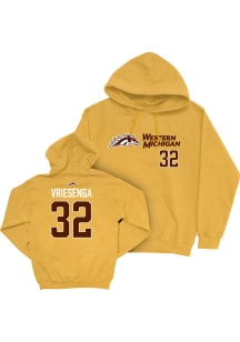 Zach Vriesenga Campus Ink Western Michigan Broncos Youth NIL Sideline Long Sleeve Player Hoodie Go..