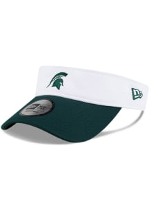 New Era Michigan State Spartans Mens White Pivot Knit Adjustable Visor