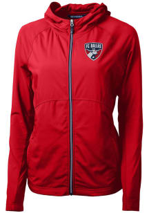 Cutter and Buck FC Dallas Womens Red Adapt Eco Light Weight Jacket