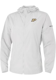 Columbia Purdue Boilermakers Womens White Heat Seal Prodigy Light Weight Jacket