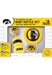 Iowa Hawkeyes Wood Baby Rattle