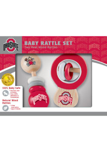 Ohio State Buckeyes Wood Baby Rattle