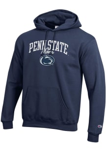 Champion Penn State Nittany Lions Mens Navy Blue Mom Script Powerblend Long Sleeve Hoodie