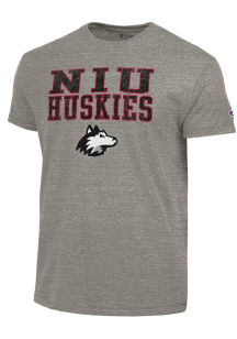 Champion Northern Illinois Huskies Dark Grey Stacked Tri-Blend Short Sleeve Fashion T Shirt