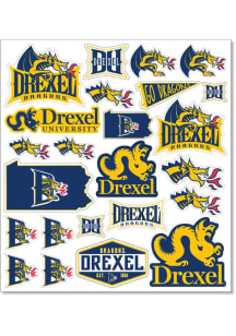 Drexel Dragons 8"x10" Sheet Stickers - Blue