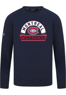 Levelwear Montreal Canadiens Navy Blue Mandate Banner Arch Long Sleeve T Shirt