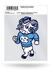 North Carolina Tar Heels Secondary Logo Small Auto Static Cling Decal - Light Blue