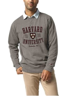 Harvard Crimson Mens Grey Est.1636 Long Sleeve Fashion Sweatshirt