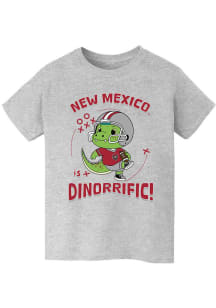 Vive La Fete New Mexico Lobos Youth Grey Dino-Riffic Short Sleeve T-Shirt