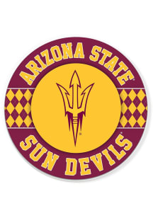 Arizona State Sun Devils Argyle Car Coaster - Maroon