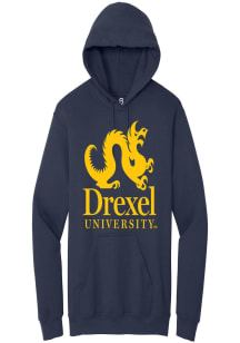 Summit Sportswear Drexel Dragons Mens Navy Blue Primary Logo Long Sleeve Hoodie