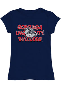 Vive La Fete Gonzaga Bulldogs Girls Navy Blue Lexie Short Sleeve Tee