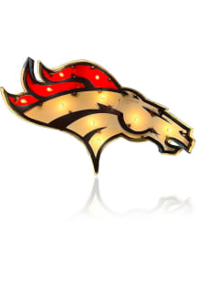 Denver Broncos Recycled Metal Logo Marquee Sign