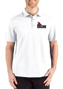 Cutter and Buck Central Missouri Mules Mens White Advantage Refresh Short Sleeve Polo