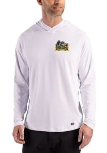 Cutter and Buck Drexel Dragons Mens White Prospect Eco Long Sleeve Hoodie