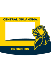 Central Oklahoma Bronchos 4x6 Standee Mascot Picture Frame - Navy Blue