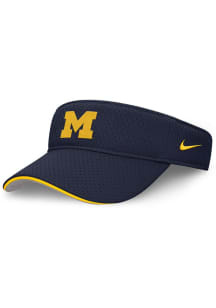 Nike Michigan Wolverines Mens Navy Blue Softball Ace Adjustable Visor
