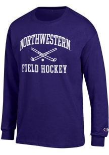 Champion Northwestern Wildcats Purple Field Hockey Icon Jersey Long Sleeve T Shirt