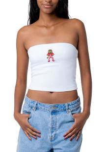 Indiana Hoosiers Womens White Ribbed Tube Tank Top