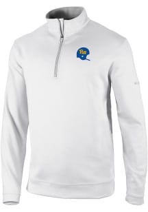 Columbia Pitt Panthers Mens White Vault Heat Seal Omni Wick Wickhams Hills Long Sleeve Qtr Zip Pul..