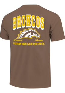 Western Michigan Broncos Brown Mascot Layout Short Sleeve T Shirt