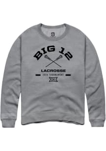 Summit Sportswear Big 12 Mens Graphite 2026 Lacrosse Championship Long Sleeve Crew Sweatshirt