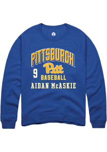 Aidan McAskie Pitt Panthers Mens Blue NIL Arch Logo Player Crew