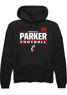 Marquaze Parker Cincinnati Bearcats Mens Black Football NIL Stacked Box Player Hood