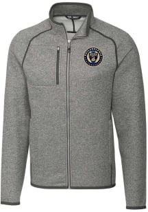 Cutter and Buck Philadelphia Union Mens Grey Mainsail Big and Tall Light Weight Jacket