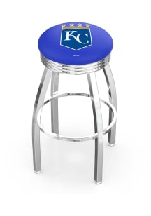 Kansas City Royals 3 Ring Chrome Seat Pub Stool - Silver