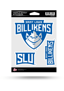 Saint Louis Billikens Triple Spirit Auto Decal - Blue