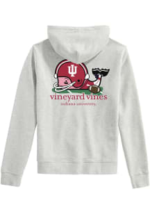 Indiana Hoosiers Mens Grey Whale Hood Long Sleeve Hoodie