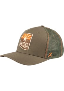 CAPX Arizona Flag State X08 Play Trucker Adjustable Hat - Green