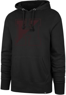 47 Harvard Crimson Mens Black Headline Hood Long Sleeve Hoodie